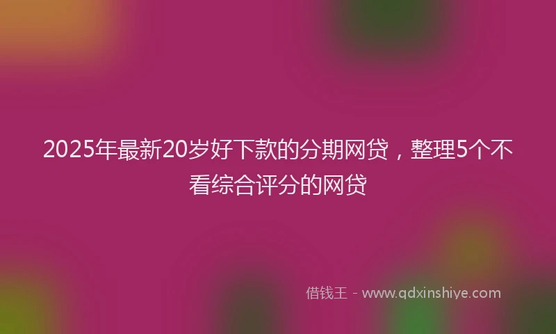 2025年最新20岁好下款的分期网贷，整理5个不看综合评分的网贷