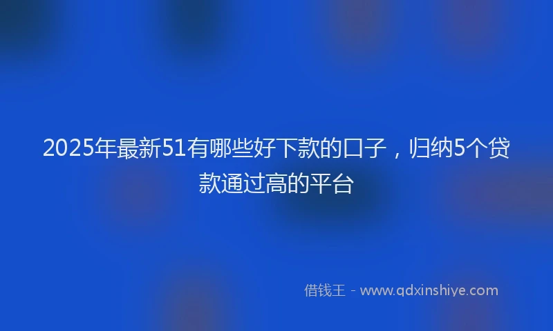 2025年最新51有哪些好下款的口子，归纳5个贷款通过高的平台