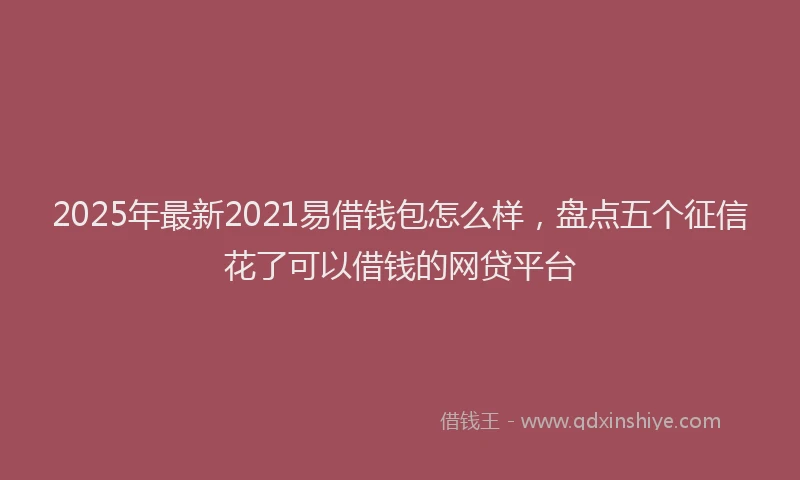 2025年最新2021易借钱包怎么样，盘点五个征信花了可以借钱的网贷平台