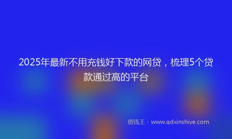 2025年最新不用充钱好下款的网贷，梳理5个贷款通过高的平台