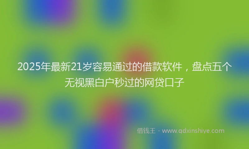 2025年最新21岁容易通过的借款软件，盘点五个无视黑白户秒过的网贷口子