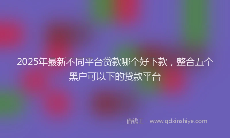 2025年最新不同平台贷款哪个好下款，整合五个黑户可以下的贷款平台