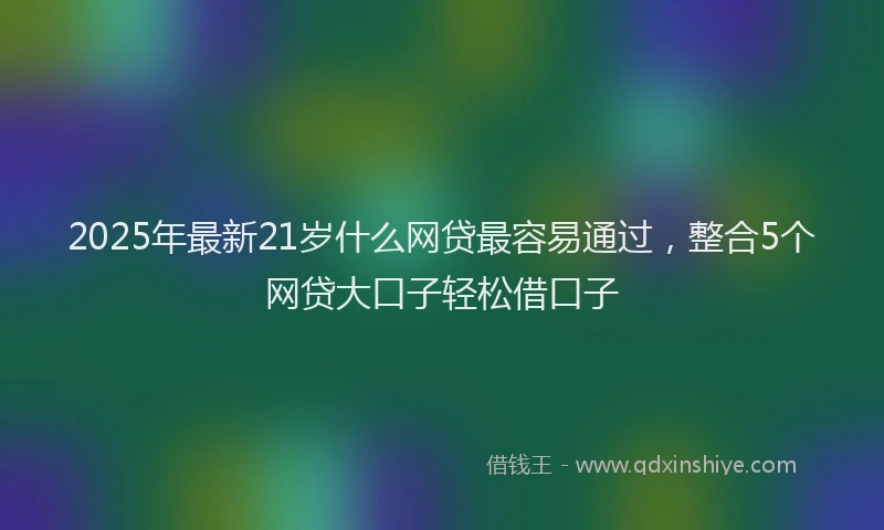 2025年最新21岁什么网贷最容易通过，整合5个网贷大口子轻松借口子