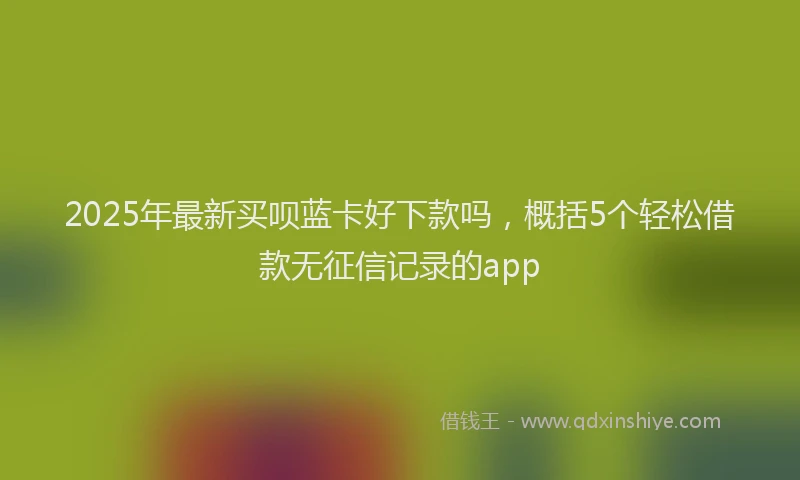 2025年最新买呗蓝卡好下款吗，概括5个轻松借款无征信记录的app