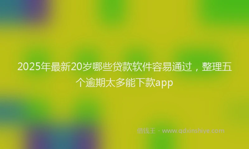 2025年最新20岁哪些贷款软件容易通过，整理五个逾期太多能下款app
