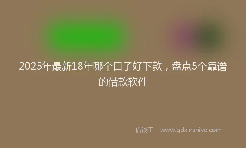 2025年最新18年哪个口子好下款，盘点5个靠谱的借款软件