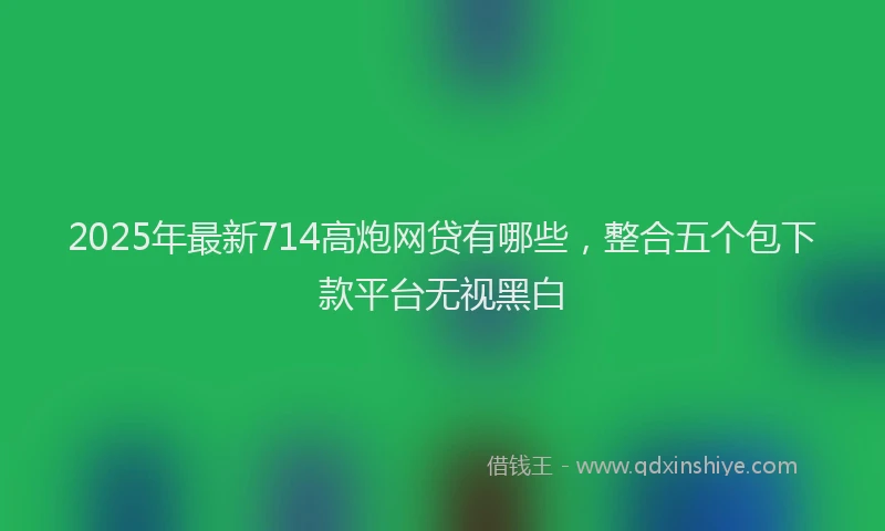2025年最新714高炮网贷有哪些，整合五个包下款平台无视黑白