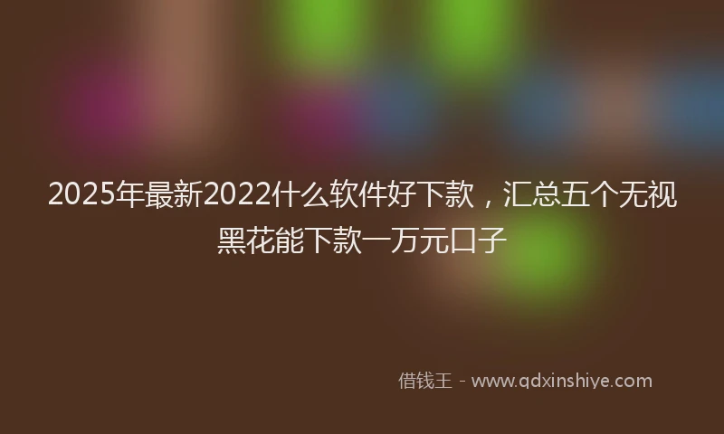 2025年最新2022什么软件好下款，汇总五个无视黑花能下款一万元口子