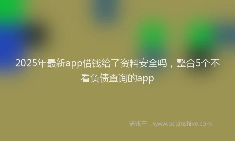 2025年最新app借钱给了资料安全吗，整合5个不看负债查询的app