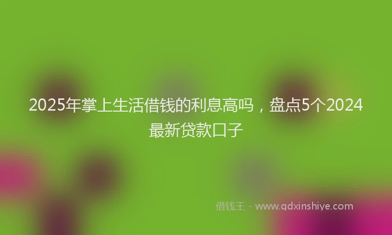 2025年掌上生活借钱的利息高吗，盘点5个2024最新贷款口子