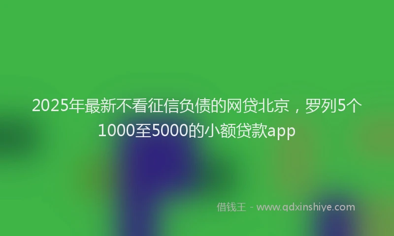 2025年最新不看征信负债的网贷北京，罗列5个1000至5000的小额贷款app