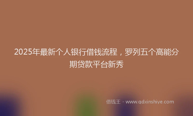 2025年最新个人银行借钱流程，罗列五个高能分期贷款平台新秀