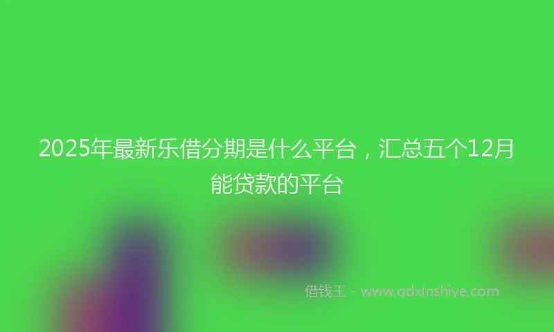 2025年最新乐借分期是什么平台，汇总五个12月能贷款的平台