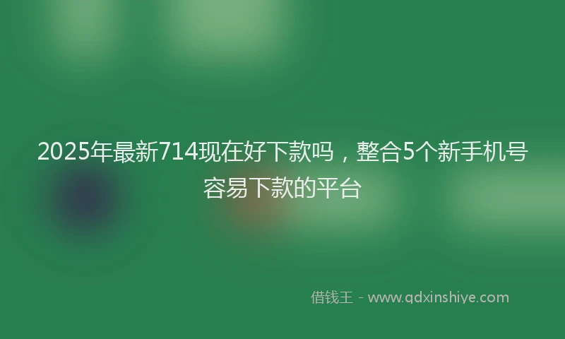 2025年最新714现在好下款吗，整合5个新手机号容易下款的平台