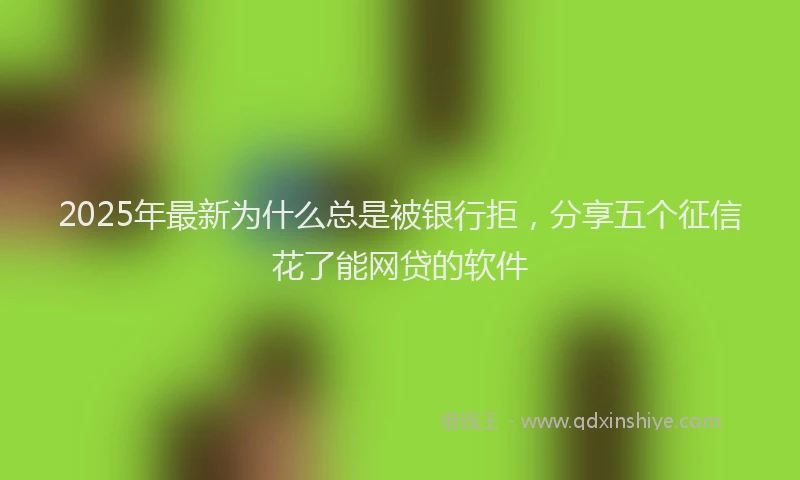 2025年最新为什么总是被银行拒，分享五个征信花了能网贷的软件