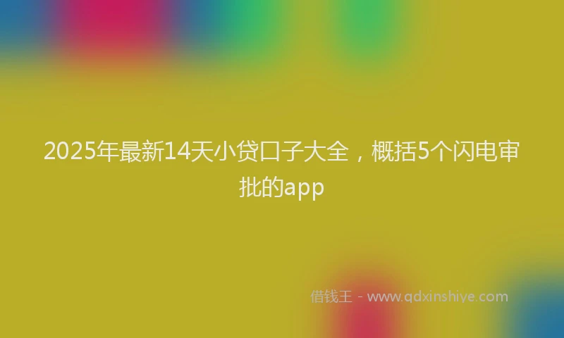 2025年最新14天小贷口子大全，概括5个闪电审批的app