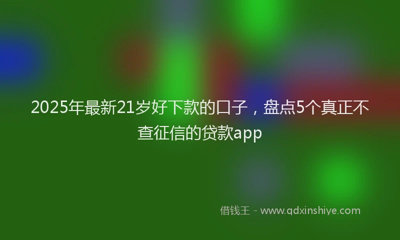 2025年最新21岁好下款的口子，盘点5个真正不查征信的贷款app