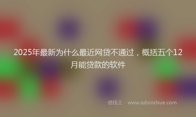 2025年最新为什么最近网贷不通过，概括五个12月能贷款的软件