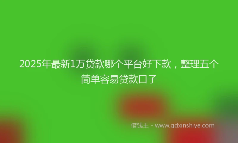 2025年最新1万贷款哪个平台好下款，整理五个简单容易贷款口子