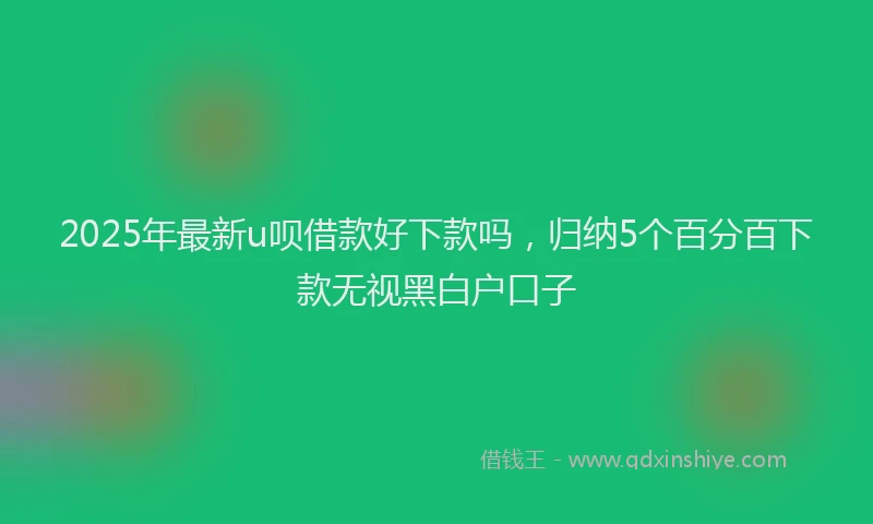 2025年最新u呗借款好下款吗，归纳5个百分百下款无视黑白户口子