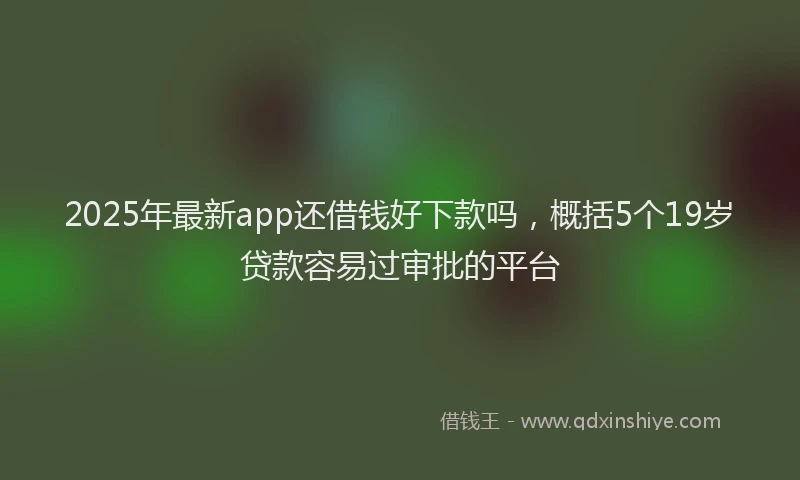 2025年最新app还借钱好下款吗，概括5个19岁贷款容易过审批的平台