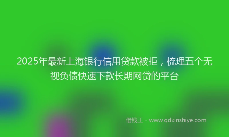 2025年最新上海银行信用贷款被拒，梳理五个无视负债快速下款长期网贷的平台