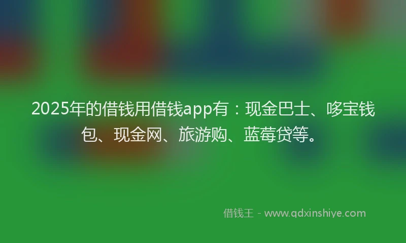 2025年的借钱用借钱app有：现金巴士、哆宝钱包、现金网、旅游购、蓝莓贷等。