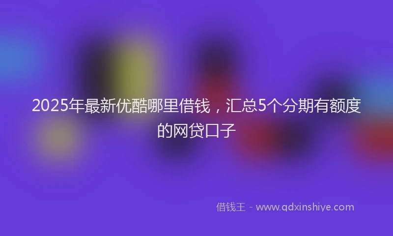 2025年最新优酷哪里借钱，汇总5个分期有额度的网贷口子