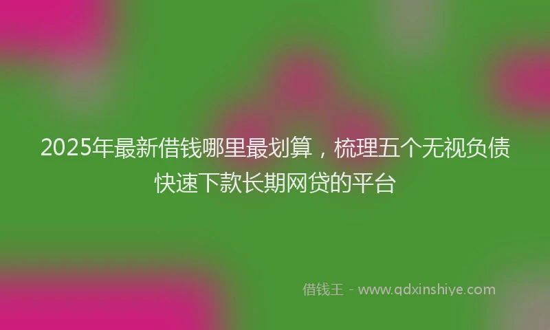 2025年最新借钱哪里最划算，梳理五个无视负债快速下款长期网贷的平台