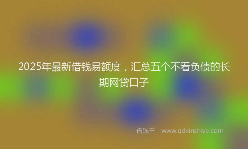 2025年最新借钱易额度，汇总五个不看负债的长期网贷口子