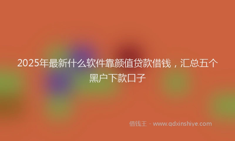2025年最新什么软件靠颜值贷款借钱，汇总五个黑户下款口子