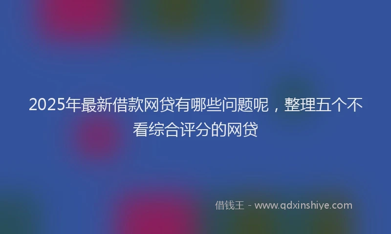 2025年最新借款网贷有哪些问题呢，整理五个不看综合评分的网贷