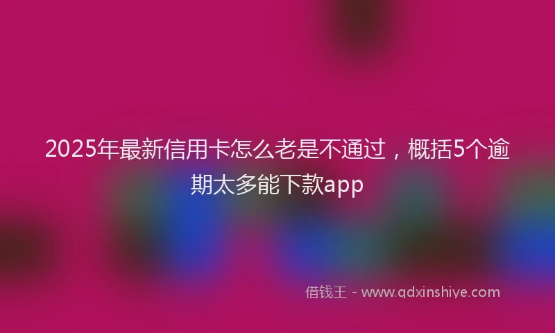 2025年最新信用卡怎么老是不通过，概括5个逾期太多能下款app