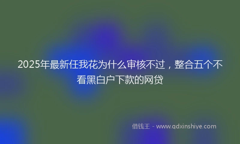 2025年最新任我花为什么审核不过，整合五个不看黑白户下款的网贷
