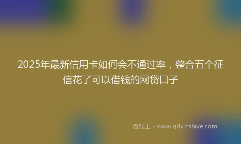 2025年最新信用卡如何会不通过率，整合五个征信花了可以借钱的网贷口子
