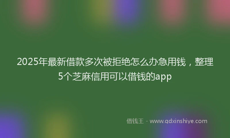 2025年最新借款多次被拒绝怎么办急用钱，整理5个芝麻信用可以借钱的app