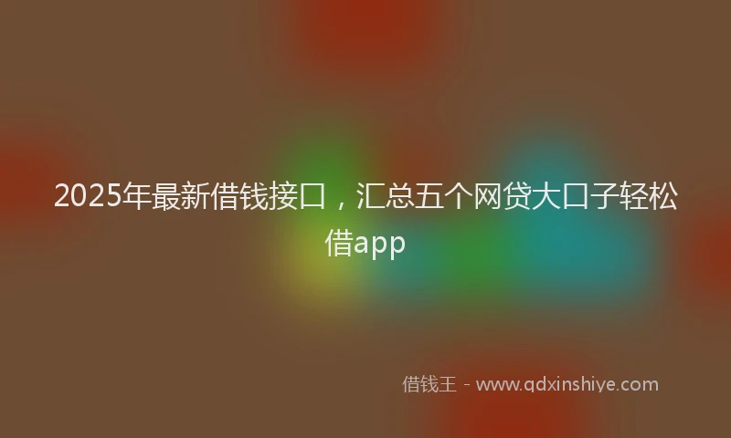 2025年最新借钱接口，汇总五个网贷大口子轻松借app