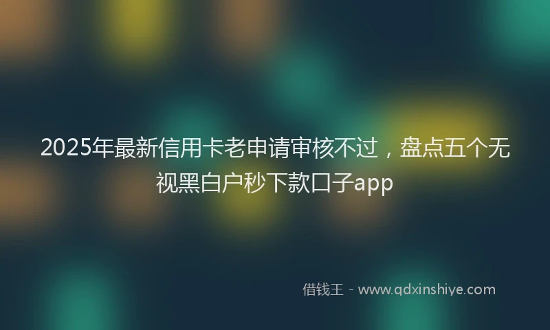 2025年最新信用卡老申请审核不过，盘点五个无视黑白户秒下款口子app