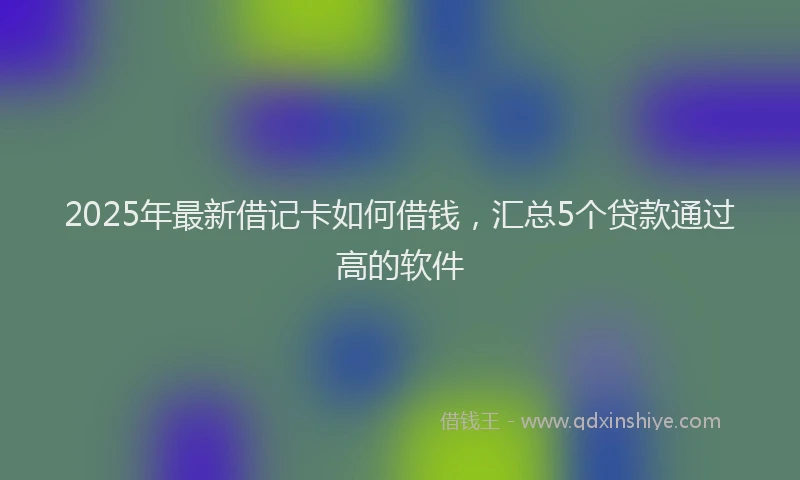 2025年最新借记卡如何借钱，汇总5个贷款通过高的软件