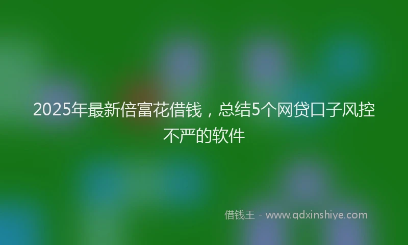 2025年最新倍富花借钱，总结5个网贷口子风控不严的软件