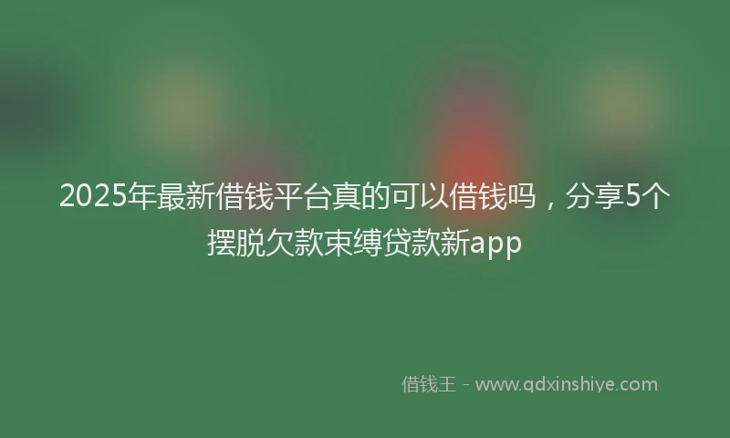 2025年最新借钱平台真的可以借钱吗，分享5个摆脱欠款束缚贷款新app