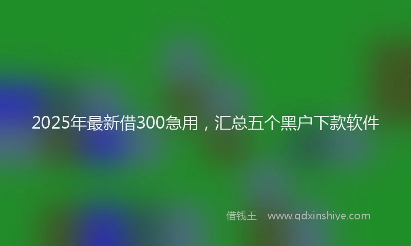 2025年最新借300急用，汇总五个黑户下款软件