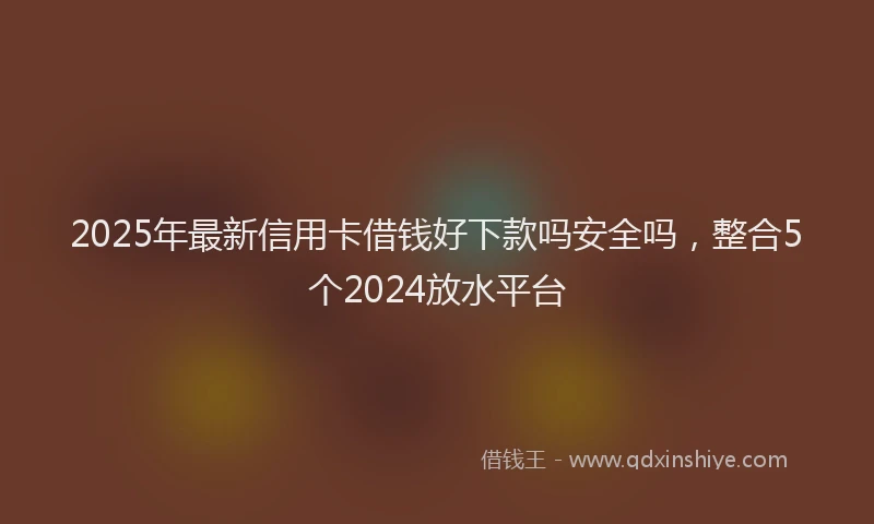 2025年最新信用卡借钱好下款吗安全吗，整合5个2024放水平台