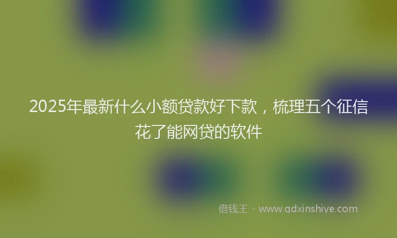 2025年最新什么小额贷款好下款，梳理五个征信花了能网贷的软件