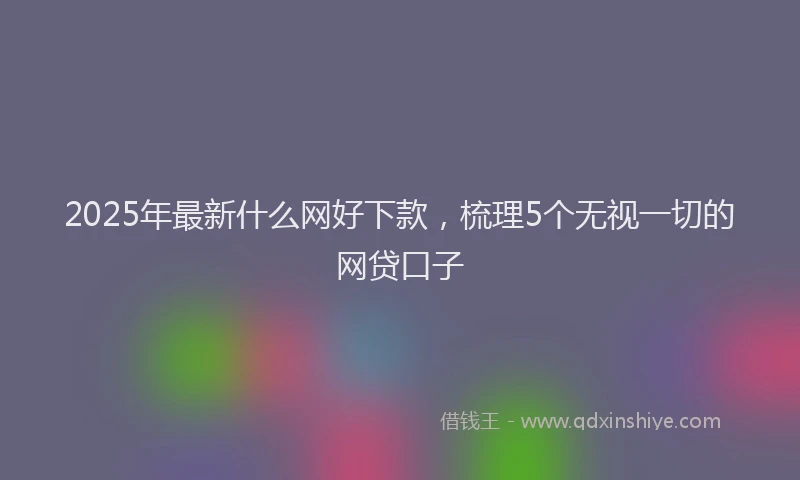 2025年最新什么网好下款，梳理5个无视一切的网贷口子