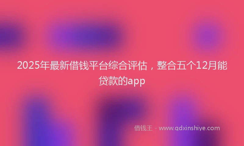 2025年最新借钱平台综合评估，整合五个12月能贷款的app