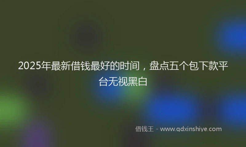2025年最新借钱最好的时间，盘点五个包下款平台无视黑白