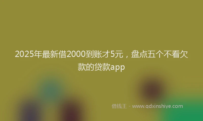 2025年最新借2000到账才5元，盘点五个不看欠款的贷款app