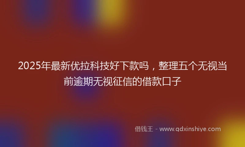 2025年最新优拉科技好下款吗，整理五个无视当前逾期无视征信的借款口子