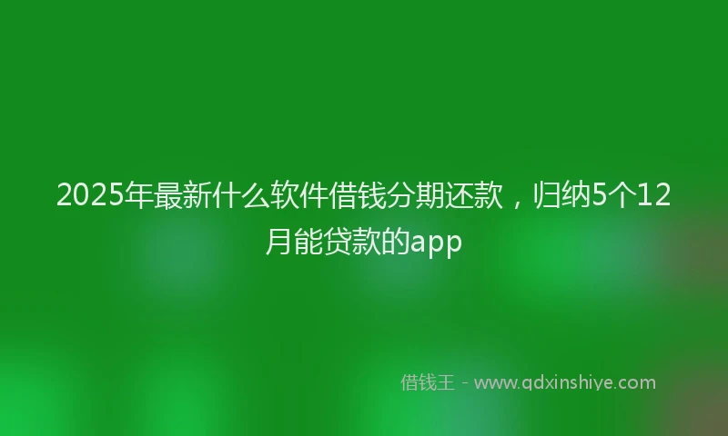 2025年最新什么软件借钱分期还款，归纳5个12月能贷款的app
